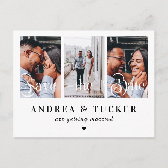 Carte Postale Script de simulation 3 Collage de photos Enregistr (Devant)