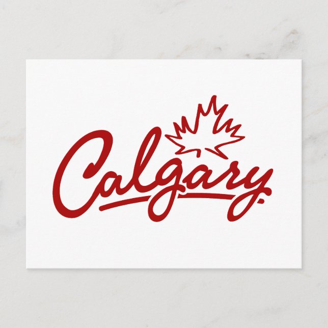 Carte Postale Script feuille de Calgary (Devant)