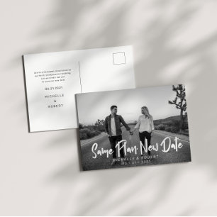 Carte Postale Script Gras Moderne Photo Modifier La Date