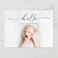 Script Hello Baby Faire-part de naissance photo