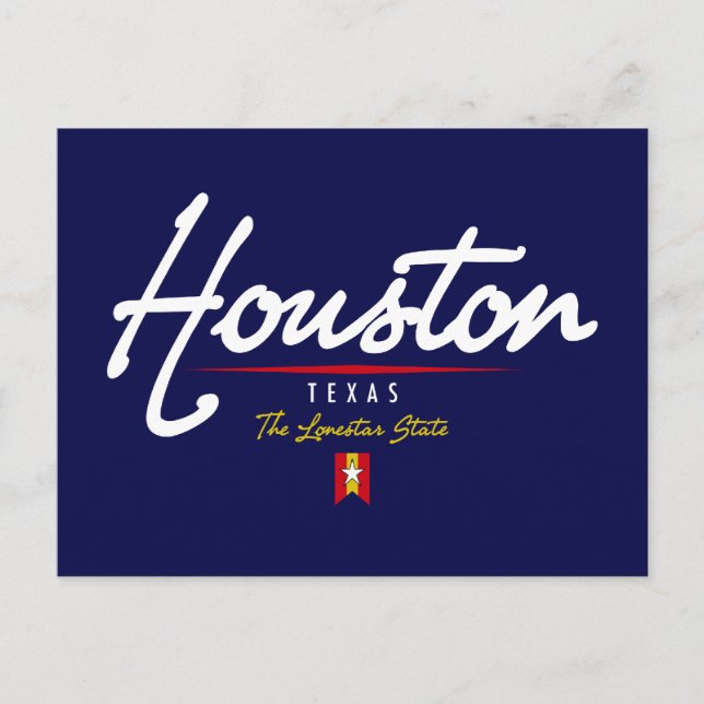 Carte Postale Script Houston (Devant)