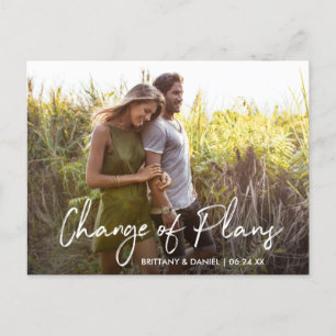 Carte Postale Script manuscrit Changement de plan Photo