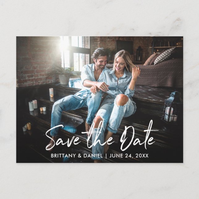 Carte Postale Script manuscrit tendance Enregistrer la photo de  (Devant)