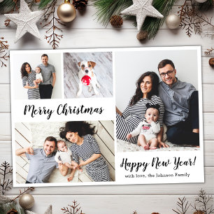 Carte Postale Script moderne 5 photos de Noël multiples
