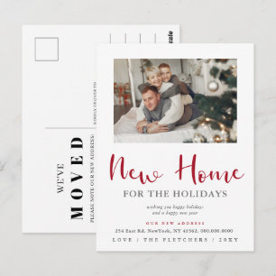 Carte Postale Script moderne Nouvelle maison pour les vacances P