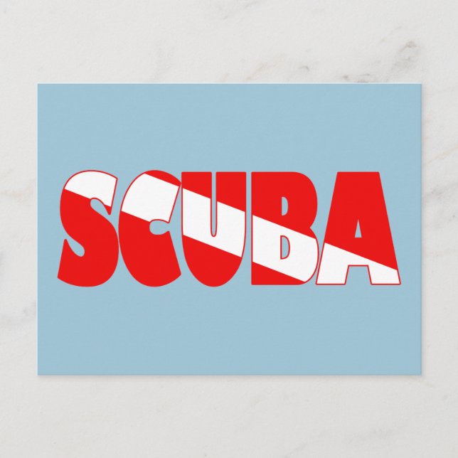 Carte Postale Scuba (anglais) (Devant)