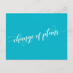 Carte Postale Scuba Blue Changement de plans Reporté Mariage