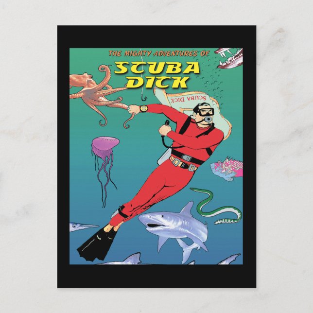Carte postale Scuba Dick (Devant)