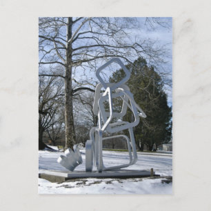 Carte Postale Sculpture d'argent dans Mellon Park