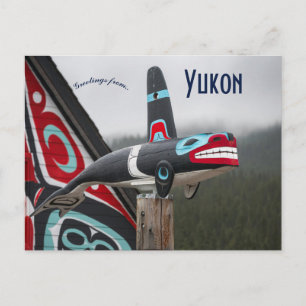 Carte Postale Sculpture d'une orque à Carcross Yukon Canada
