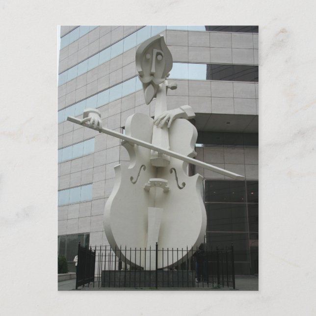 Carte Postale Sculpture en musicien (Devant)