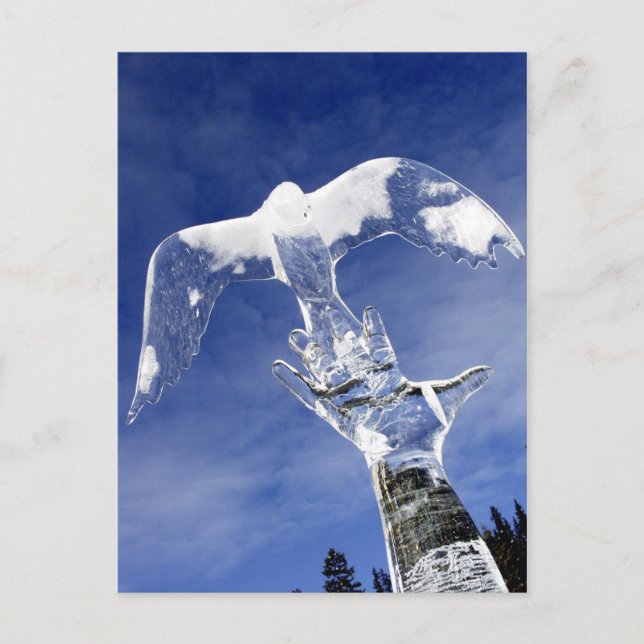 Carte Postale Sculpture sur glace à Lake Louise, Alberta, Canada (Devant)