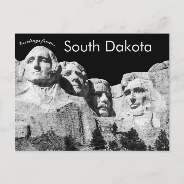 Carte Postale Sculpture sur le Mont Rushmore Dakota du Sud USA (Devant)