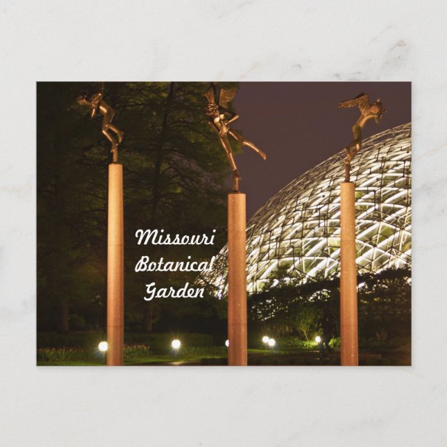 Carte Postale Sculptures d'anges au Missouri Botanical Garden (Devant)
