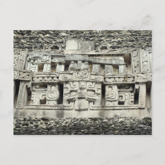 Carte Postale sculptures mayas (Devant)