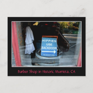 Carte Postale Se connecter Fenêtre Barber-Shop, Murrieta, CA
