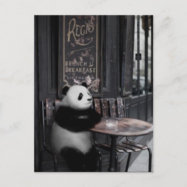 Carte Postale Se demander dans un café (Devant)