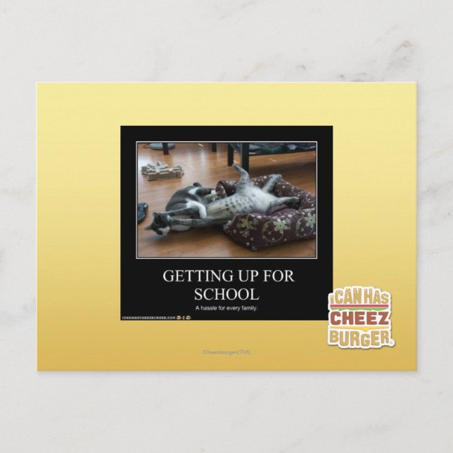 Carte Postale Se lever pour l'école (Devant)