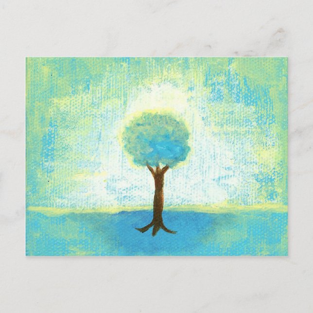 Carte Postale Se Tenant Dans La Lumière De La Peinture Originale (Devant)