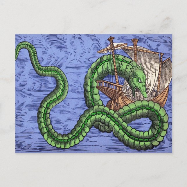 Carte postale Sea Dragon vintage (Devant)