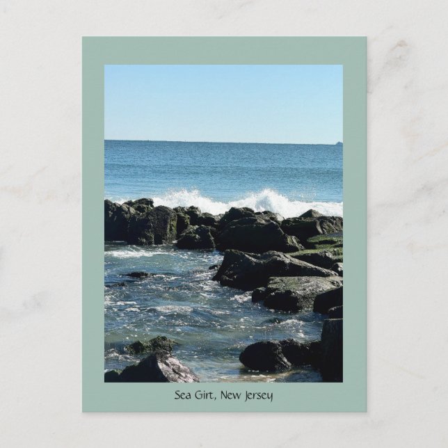 Carte postale Sea Girt Ocean Rocks (Devant)