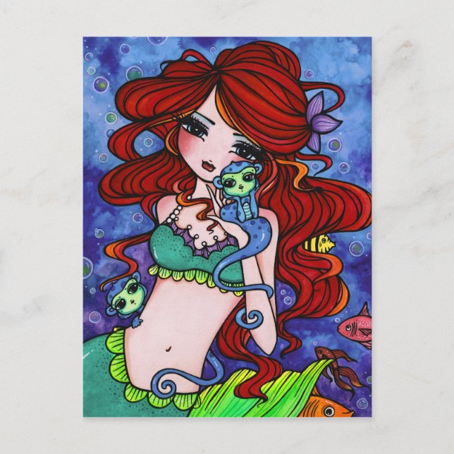 Carte postale Sea Monkey Mermaid Imaginaire Marine (Devant)