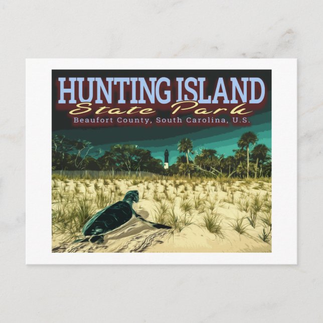 CARTE POSTALE SEA TURTLE - HUNTING ISLAND - SOUTH CAROLINA US (Devant)