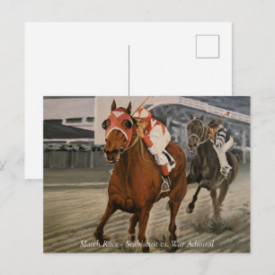 Carte postale Seabiscuit vs War Admiral Horse Race
