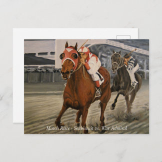 Carte postale Seabiscuit vs War Admiral Horse Race