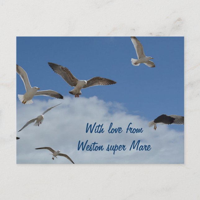 Carte postale Seagull - de Weston super Mare (Devant)