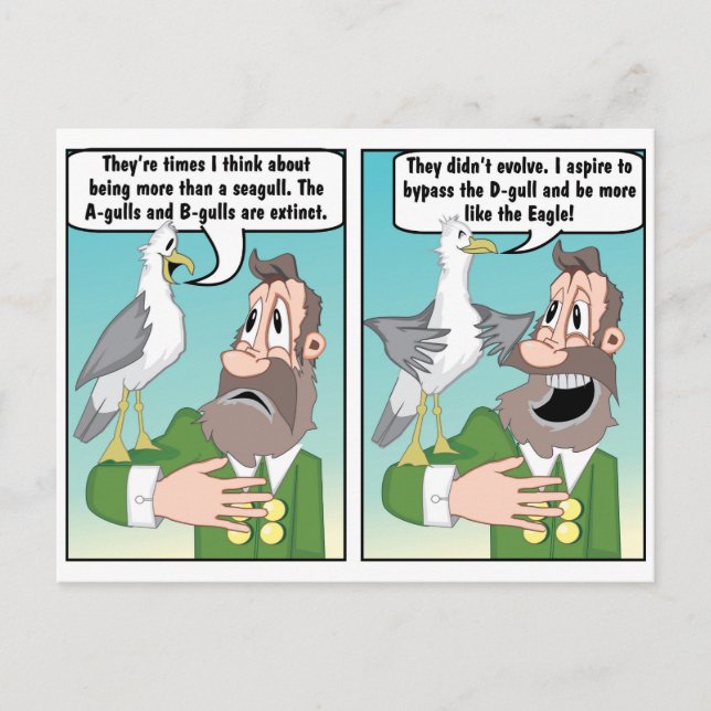 CARTE POSTALE SEAGULL JOKE. (Devant)