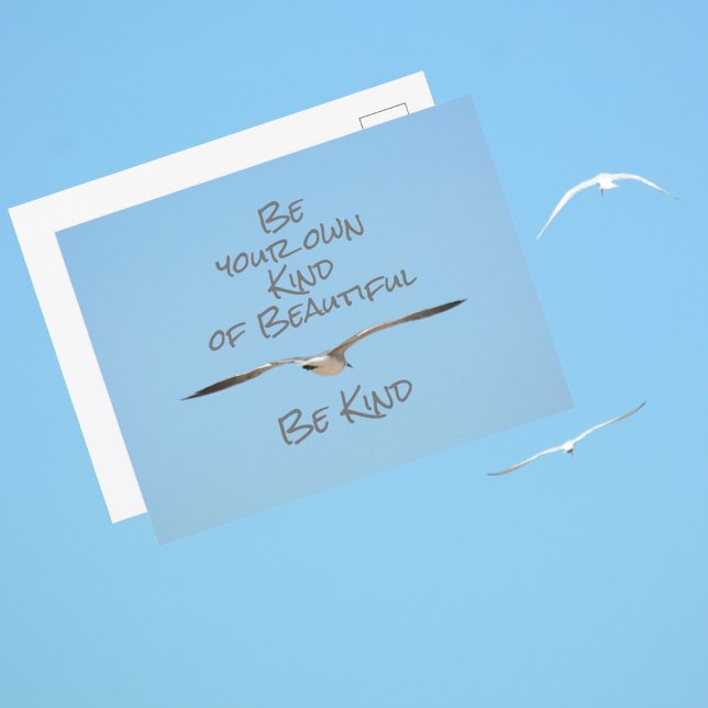Carte Postale Seagull Soyez votre propre espèce de Beau être gen (Créateur téléchargé)