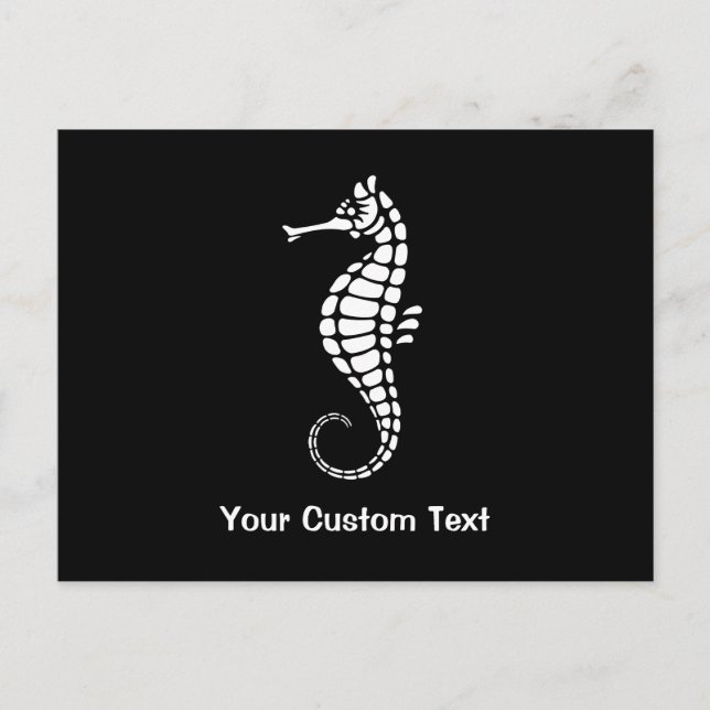 Carte Postale Seahorse White (Devant)