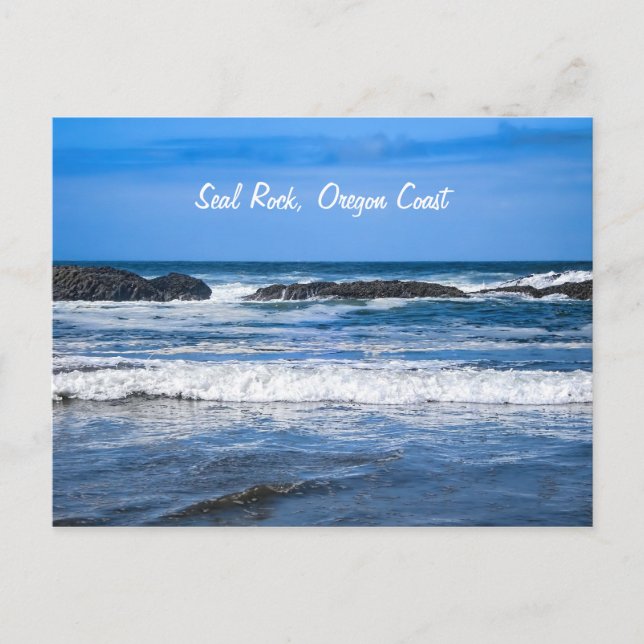 Carte Postale Seal Rock Côte de l'Oregon Sur Océan Pacifique (Devant)