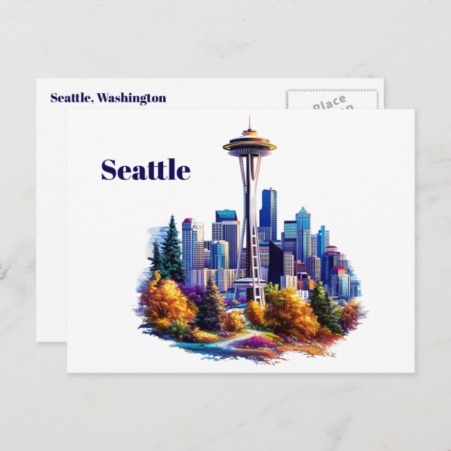 Carte postale Seattle (Devant / Derrière)