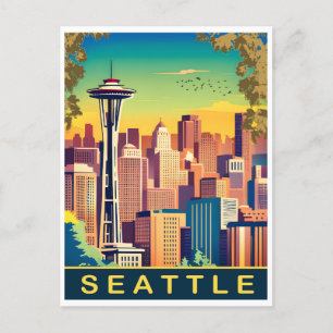 Carte Postale Seattle, City Skyline, Washington State, Travel