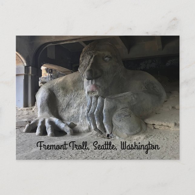 Carte postale Seattle Fremont Troll #1 (Devant)