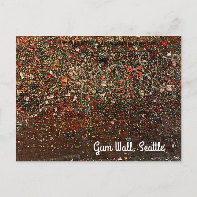 Carte postale Seattle Gum Wall #2 (Devant)