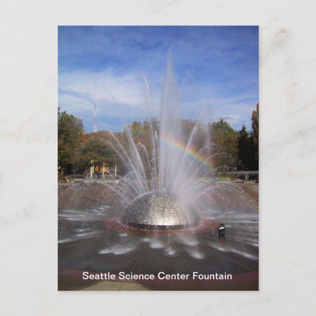 Carte Postale Seattle Science Center Fontaine Washington Photo (Devant)