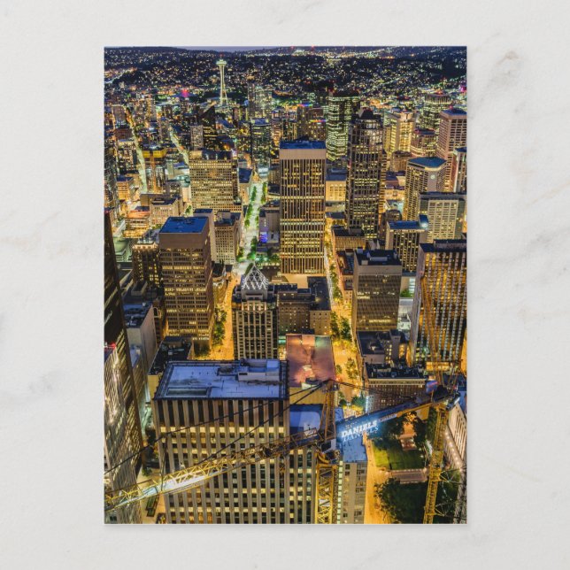 Carte Postale Seattle Skyline à Dusk (Devant)