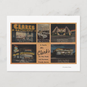 Carte Postale Seattle, WAAD pour Clark's Restaurants