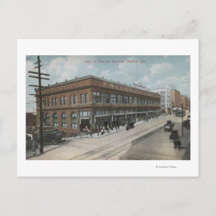 Carte Postale Seattle, WASecond Avenue Frederick et Nelson