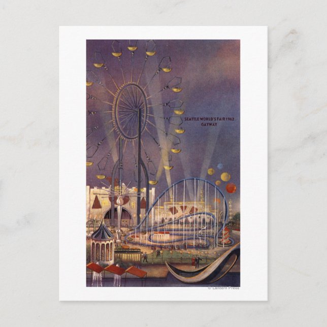 Carte Postale Seattle, Washington1962 Poster de l'Exposition Uni (Devant)