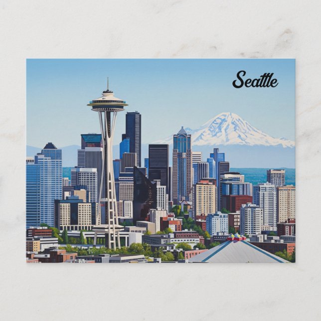 Carte Postale Seattle Washington Mt Rainier (Devant)