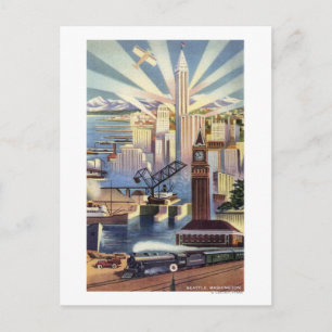 Carte Postale Seattle, Washington - Vue du centre-ville
