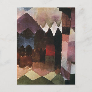 Carte Postale Sèche-cheveux dans le jardin de Marc par Paul Klee