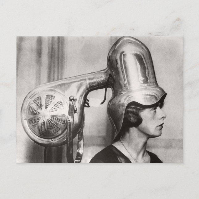 Carte Postale Sèche-cheveux Vintage amusant (Devant)
