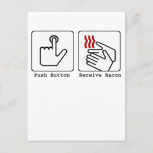 Carte Postale Séchoir à bacon drôle