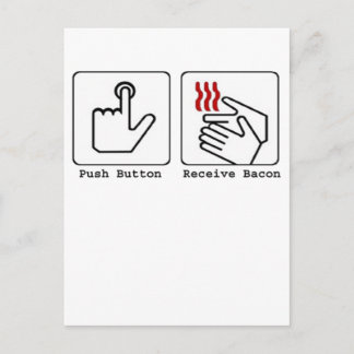 Carte Postale Séchoir à bacon drôle