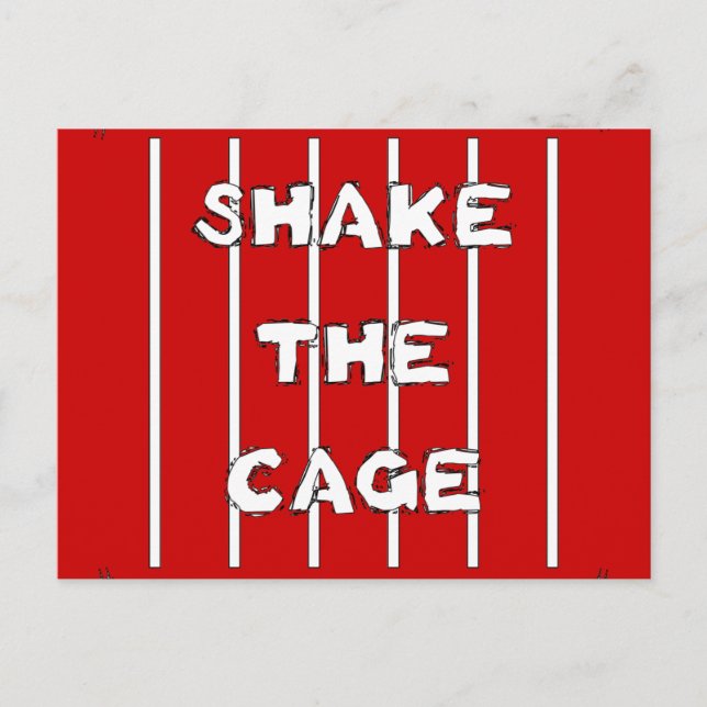 Carte Postale Secouer La Cage (Devant)